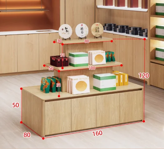 Display case Tea set products display case set table convenience store special shelves