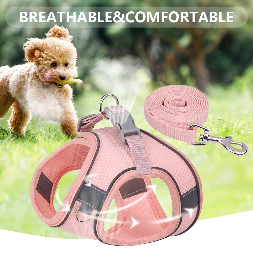 Pet Dog Harness Reflective Adjustable Breathable Dog Vest Harness for Small Medium Large Dogs Cat Dog Collar Dog Accessoires