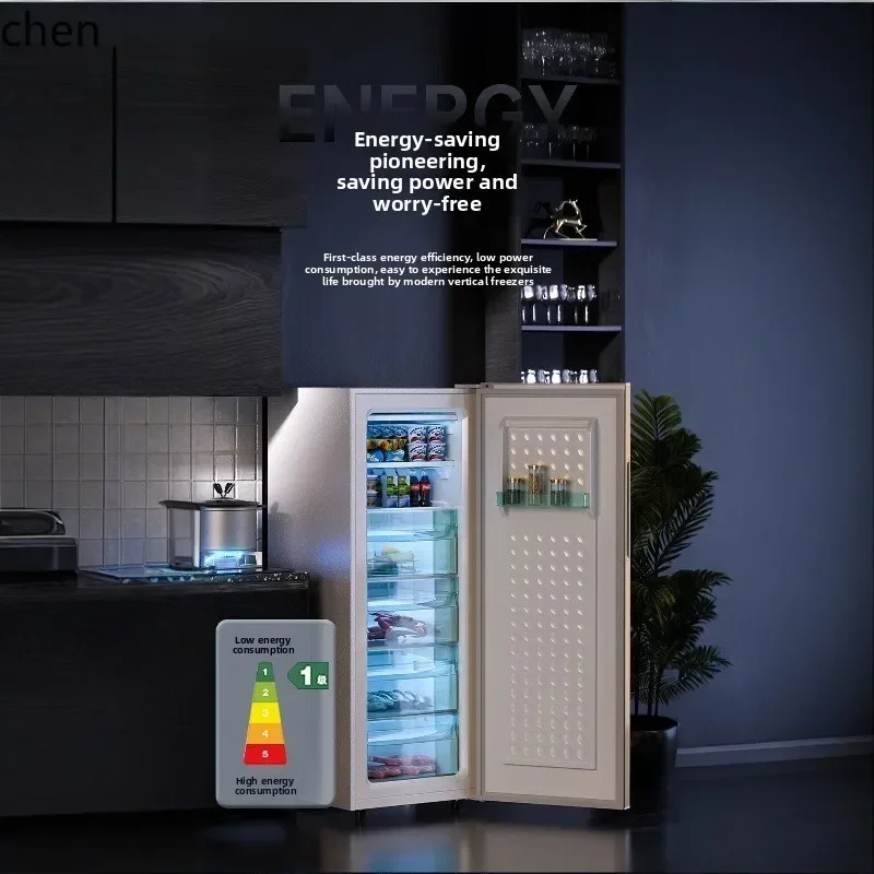 drawer type fully frozen freezer vertical single door refrigerator ice bar household small breast milk side door freezer