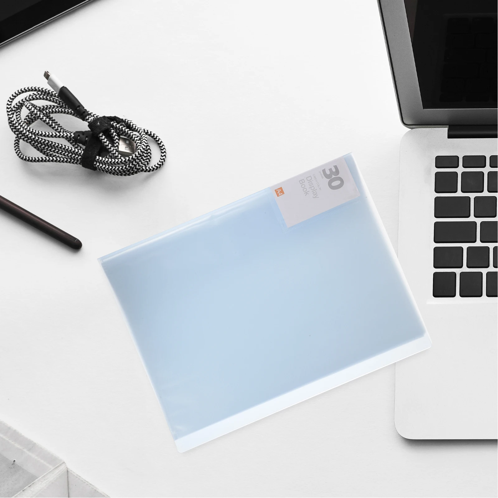 

Transparent File A4 Document Binder Music Score Cover Protector Multi-Function Office School Folder Wear-Resistant Blue