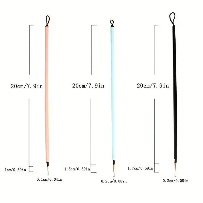 3pcs Color Ultra Fine Line Drawing Pen, Painting Pen, Watercolor Pen, Brush, Art Pen, Professional Art Organization Pen