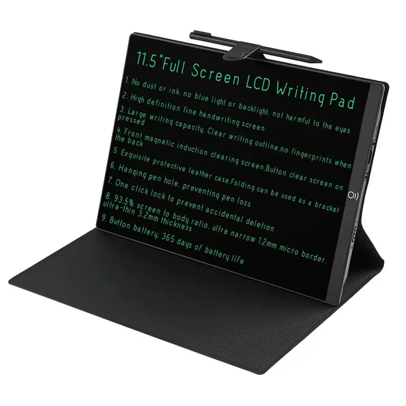 Leading-11.5 Inch LCD Drawing Board For Work Study Full Screen Superfine Handwriting Magnetic Clear Writing Tablet Pad With Case