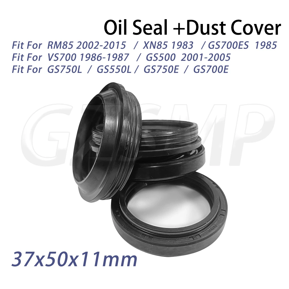 

37x50x11 Front Fork Oil Seal Dust Cover Fit for Suzuki RM85 02-15 GS500 XN85 VS700 GS700 E/ES GS750 L/E GSX1000 SV