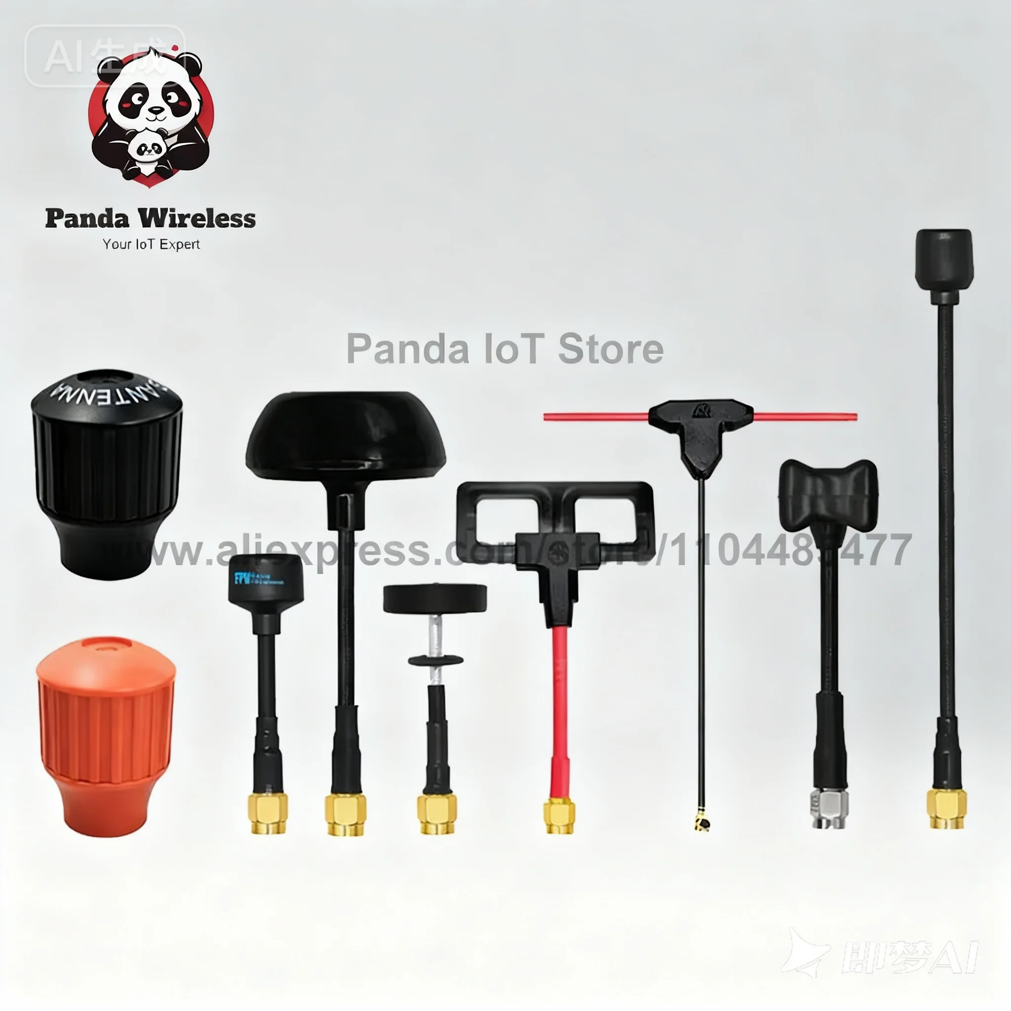 1 stks 5.8G Antenne FPV Lollipop RHCP 5.8 Ghz U. FL/RPSMA/SMA Mannelijke Omni Zender Ontvanger Antenne voor RC Racing Drone ontvangen