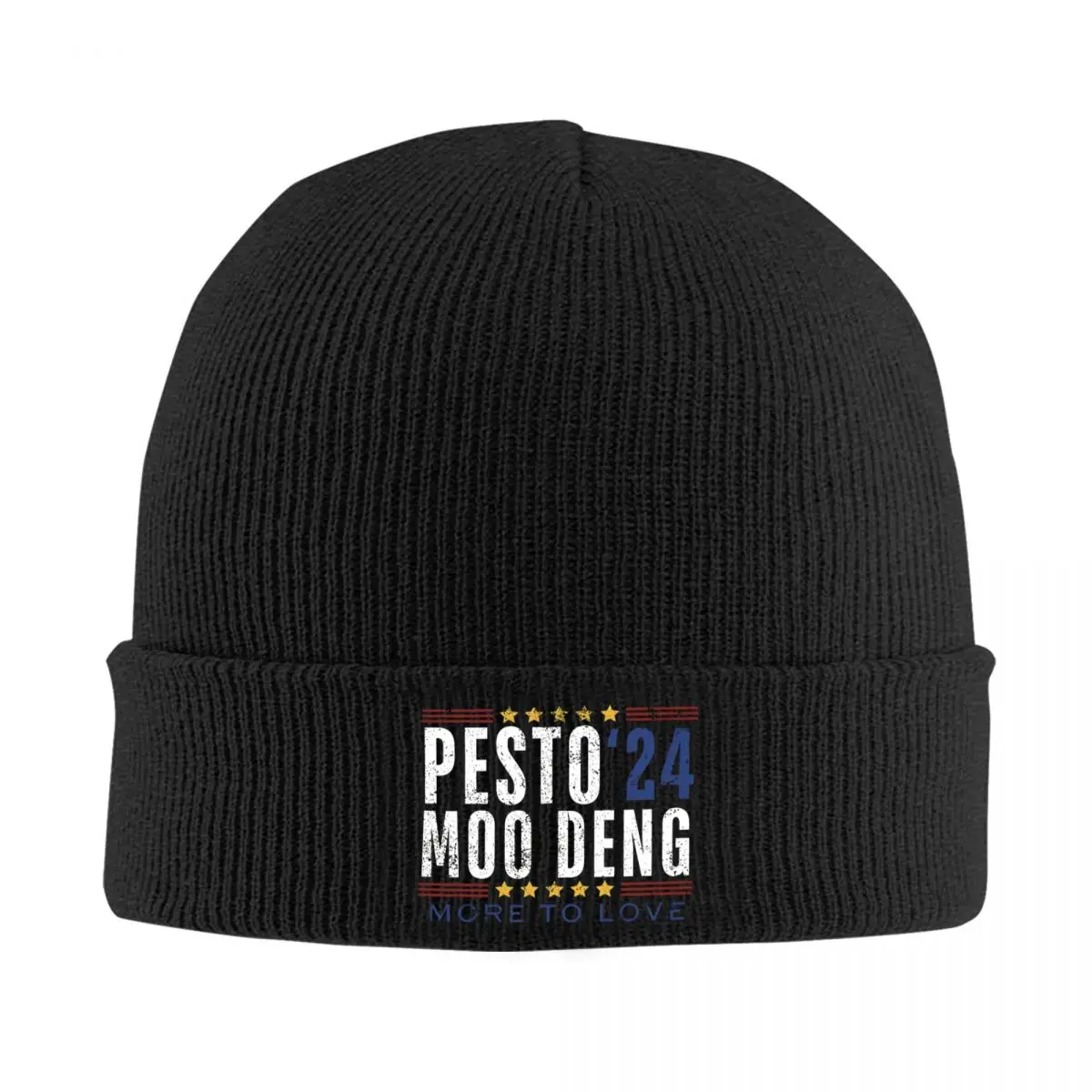 Pesto And Moo Deng Funny Penguin Hippo Political Meme Bonnet Hats Beanie Hats Skullies Beanies Autumn Men Women Gym Warm Caps