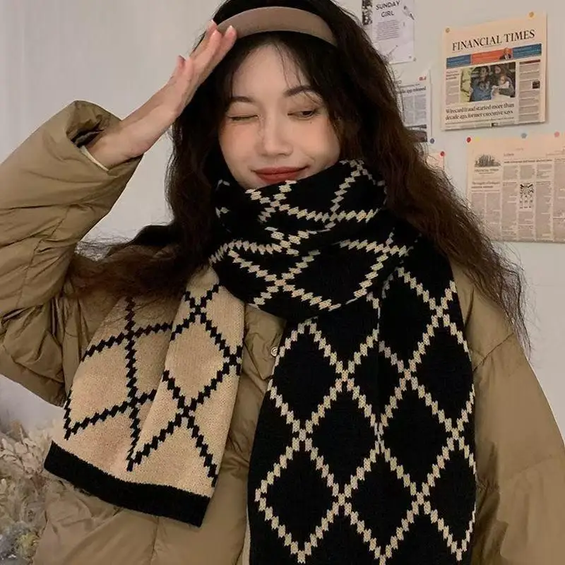 Мягкий-шерстяной-вязаный-шарф-с-ромбовидной-сеткой-зимний-корейский-толстый-теплый-шарф-уличный-ветрозащитный-шарф-для-шеи-шарф-в-стиле-Харадзюку-Рождественский-подарок