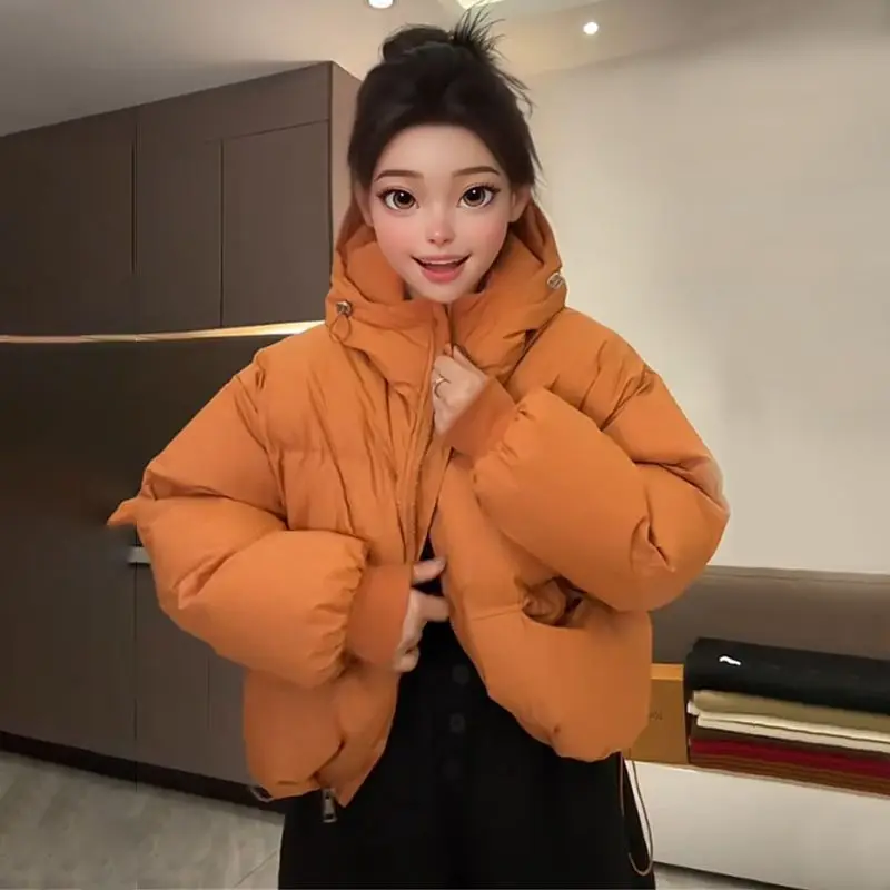 سترات باركاس للسيدات لخريف الشارع من قماش الدنيم ملمس برتقالي مقصوص بحاشية مرنة وتنعيم شريط الهيب هوب ملابس الشارع للمراهقين حيوية