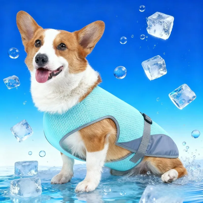 

Dog Cooling Vest for Summer Sun protection Jacket for Dogs with Velcro Easy On/Off Cooling Coat for Walks
