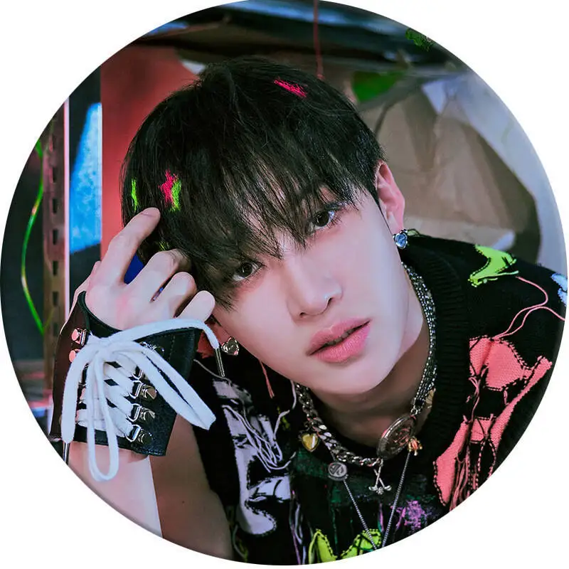 58mm Stray Kids Makplate Badge skzoo Surrounding Bars Li Longfu Huang Xuanchen Badge Circular Album Surrounding Fan Gifts