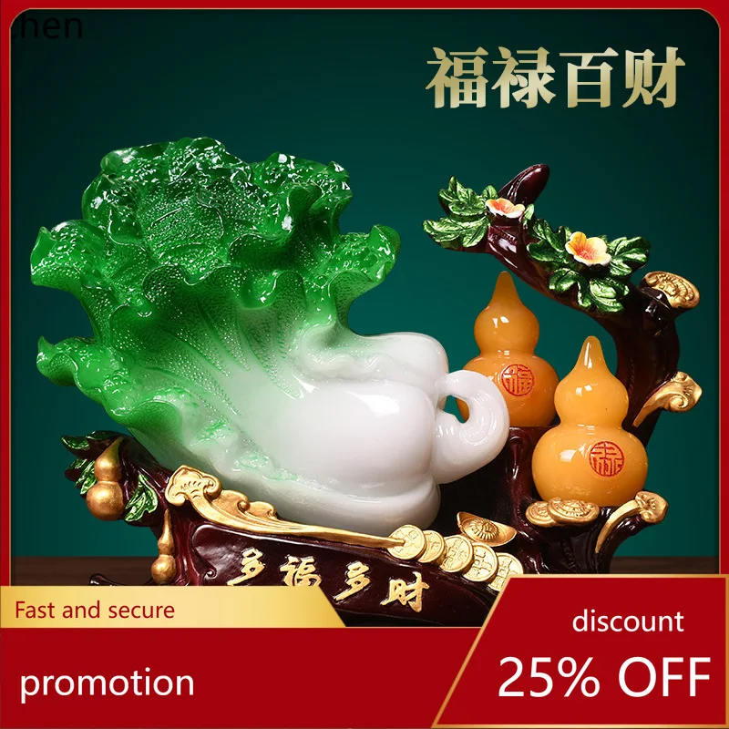 

HXL Cabbage Ornament for Home Living Room, Entryway, Wine Cabinet, Office Desktop Decoration