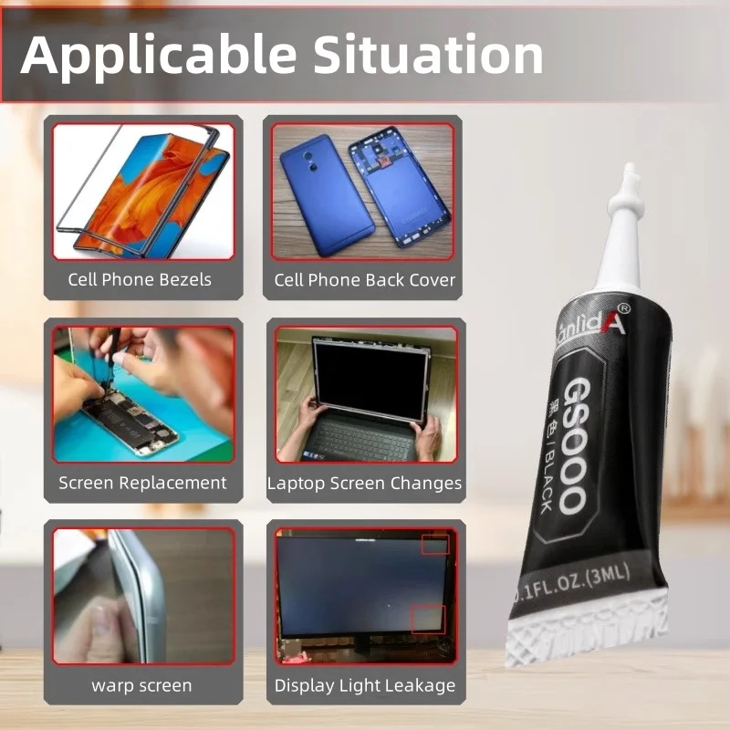 Black Glue 3ML GSOOO Smartphone Repair Strong Portable Glue Adhesive LCD Screen Laptop Headphone New Upgrade ipad Watch Tablet