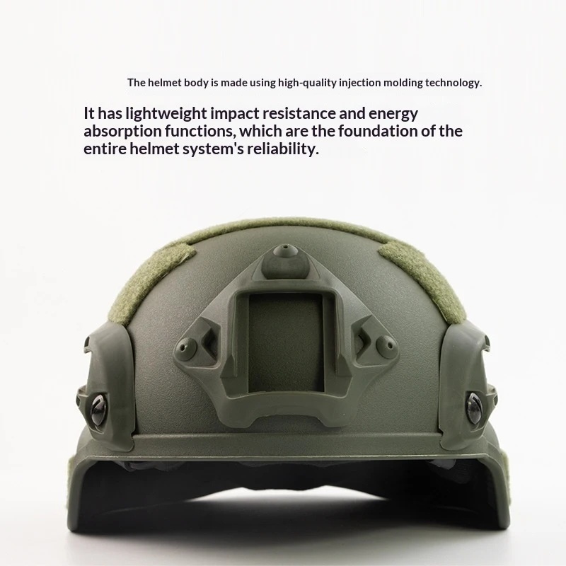Kids MICH 2000 Tactical Helmet, Youth Airsoft CS Game Helmet with Rails for Military Training & Summer Camp