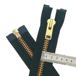 Ykk-レザージャケットの修理、特大の金属ジッパー、シングルオープン、テーラー縫製アクセサリー、黒、青、灰色、赤、ピンク、10 # 、60〜80cm