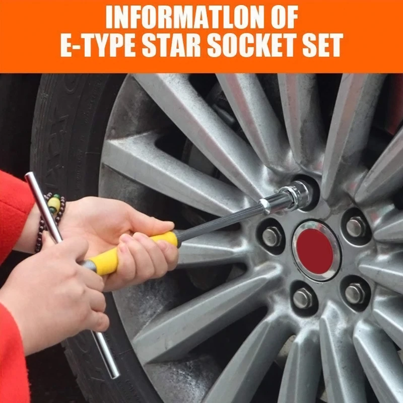 Imagem -05 - Torx Estrela Conjunto de Soquete Femal e tipo Soquetes Chave Cabeça e4 e5 e6 e7 e8 E10 E12 E14 E16 E18 E20 Ferramentas de Reparo Automóvel 1