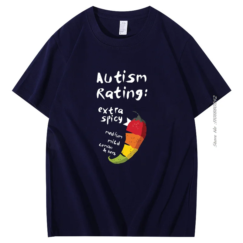 Men's Autism Rating Shirt T Shirt Designing Cotton Cool Gift Spring Autumn Leisure Summer Short Sleeve T-Shirts Mens Clothes