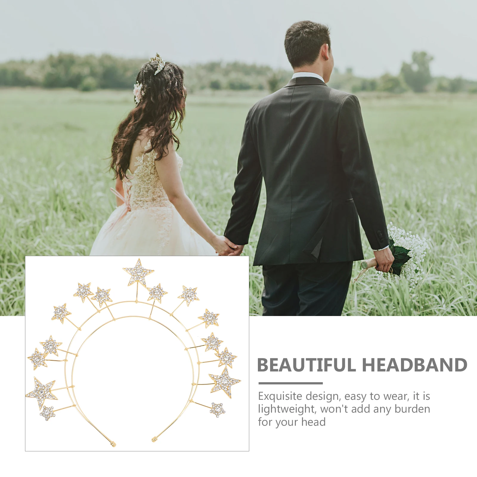 

Diamond Headband Bride to Be Decorations Decorative Headbands for Women Star Bridal Hair Accessories Headwear Tiara Eyes