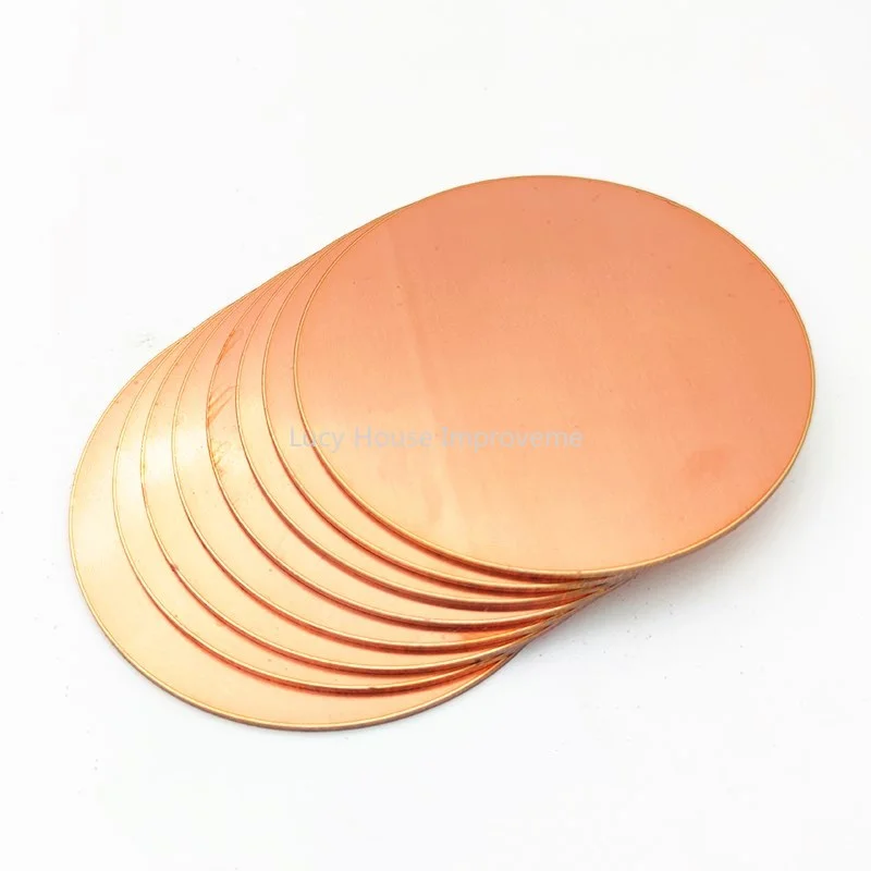 1/3/5Pcs Copper Disc Round Plate Sheet Dia. 50mm 100mm 150mm 200mm H62 Copper Sheet  Plate