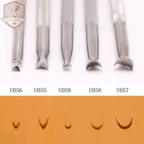 Leather Stamping Tool Donkey Hoof Pattern U055 U056 U057 U058 U059 Stamps Leather Carving Stamping Stamps Tool Zhongjiang