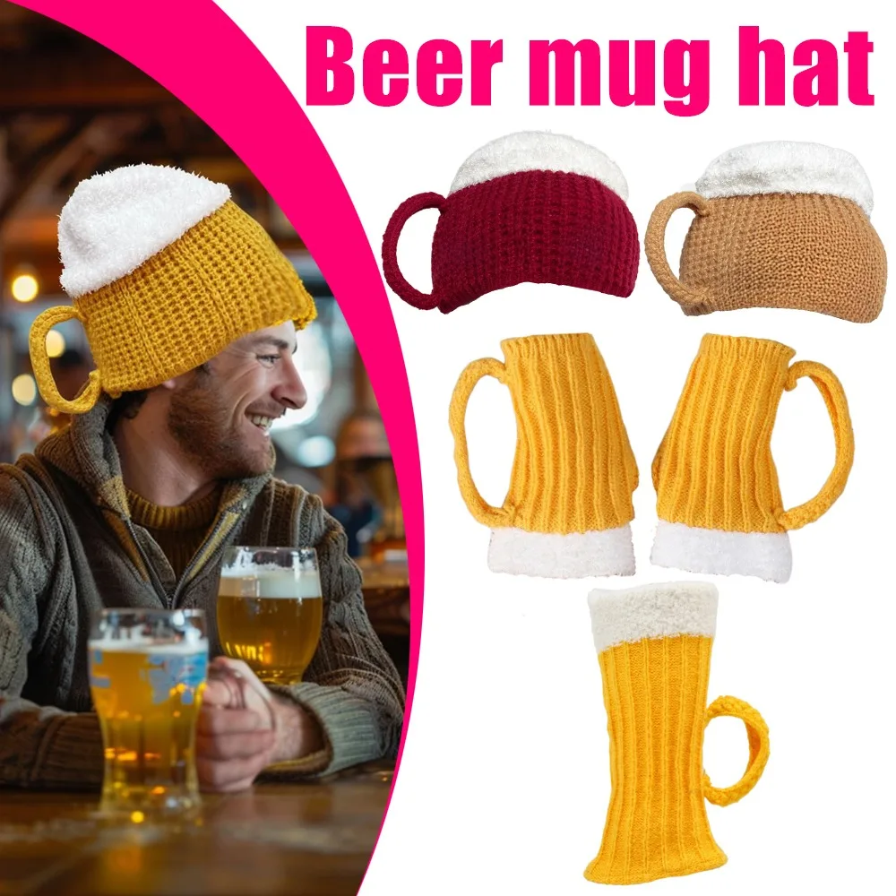 

Забавная вязаная пивная шапочка подходит для мужчин и женщин. Отличный подарок для любителей пива. Обмена подарка на день рождения, Рождество и Хэллоуин.