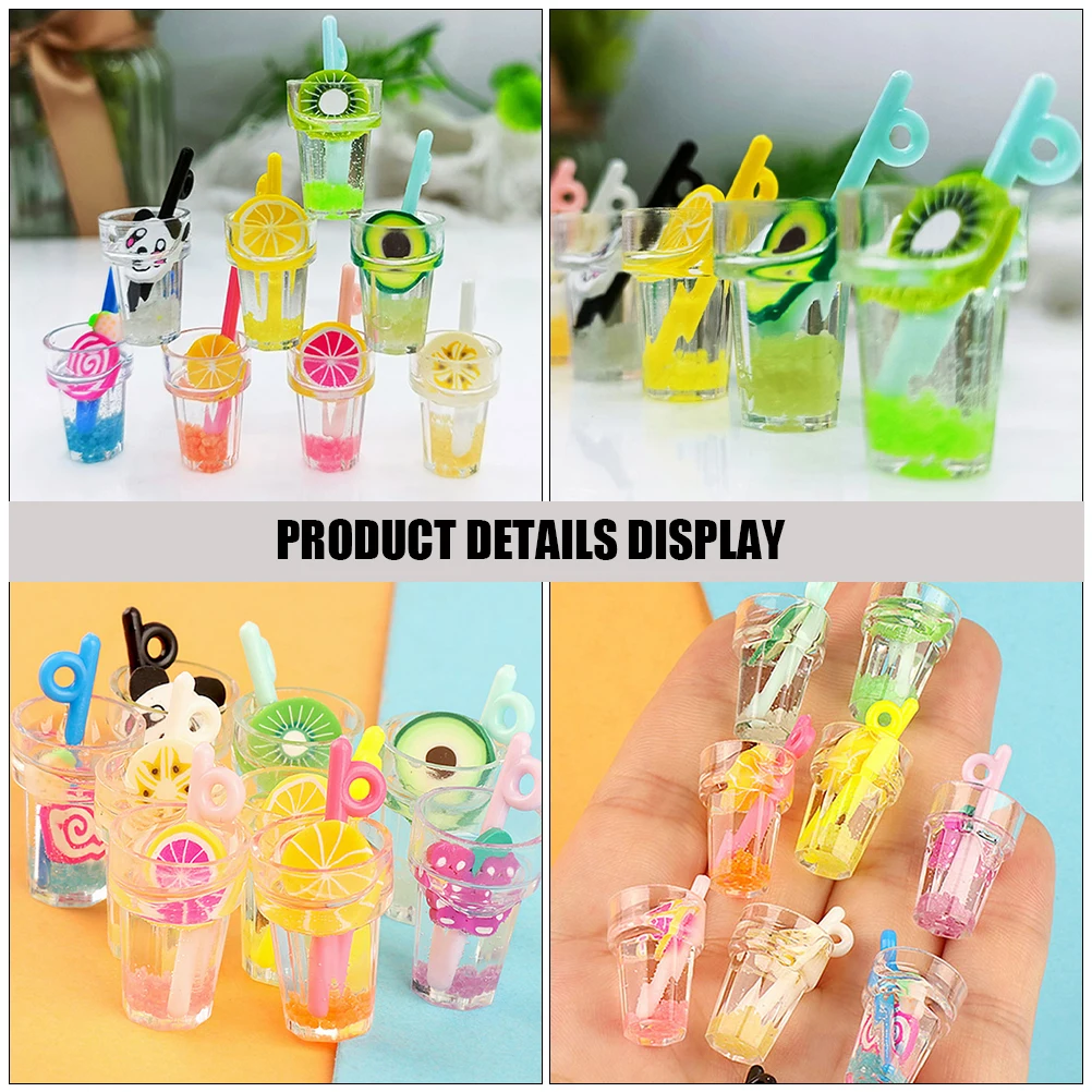

15pcs Simulated Mini Drink Bottles Plastic Model Decorative Mini Drinks Dollhouse Accessories Realistic Miniature Food Beverage