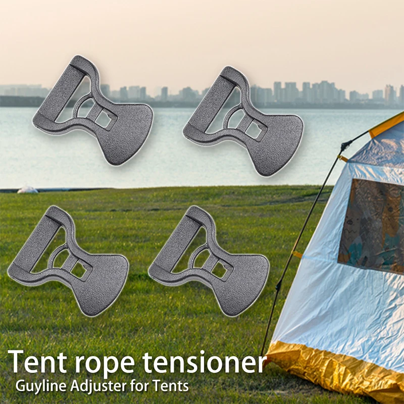 ^Tent Guyline Runner Guy Lines Stopper Cord Rope Tightener Tent Fixing Clip Adjusting Buckle Tent Multi-Function Rope Buckle