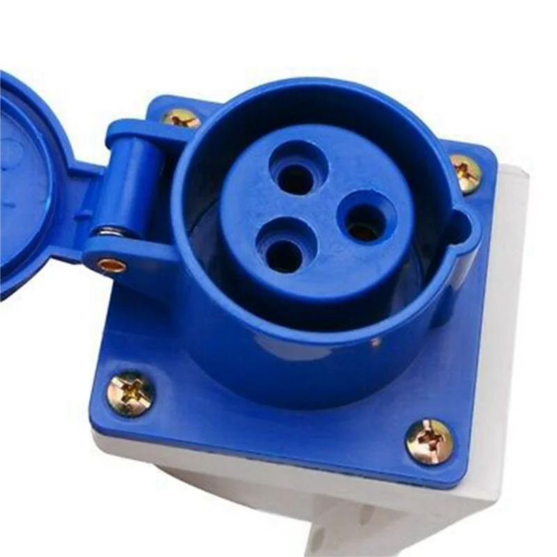 5X 16 Amp 3 Pin Embedded Connection Waterproof Plug Socket