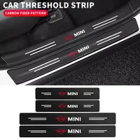 Car Door Sill Carbon Fiber Sticker Threshold Side Anti Scratch Waterproof For MINI Cooper One S JCW R50 R56 F56 Countryman R60