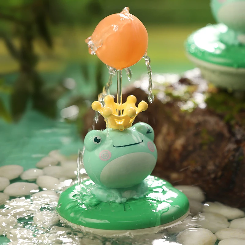 Bath Toys Electric Spray Water Floating Rotation Frog Sprinkler Shower Game For Children Kid Swimming Bathroom for Children Gift