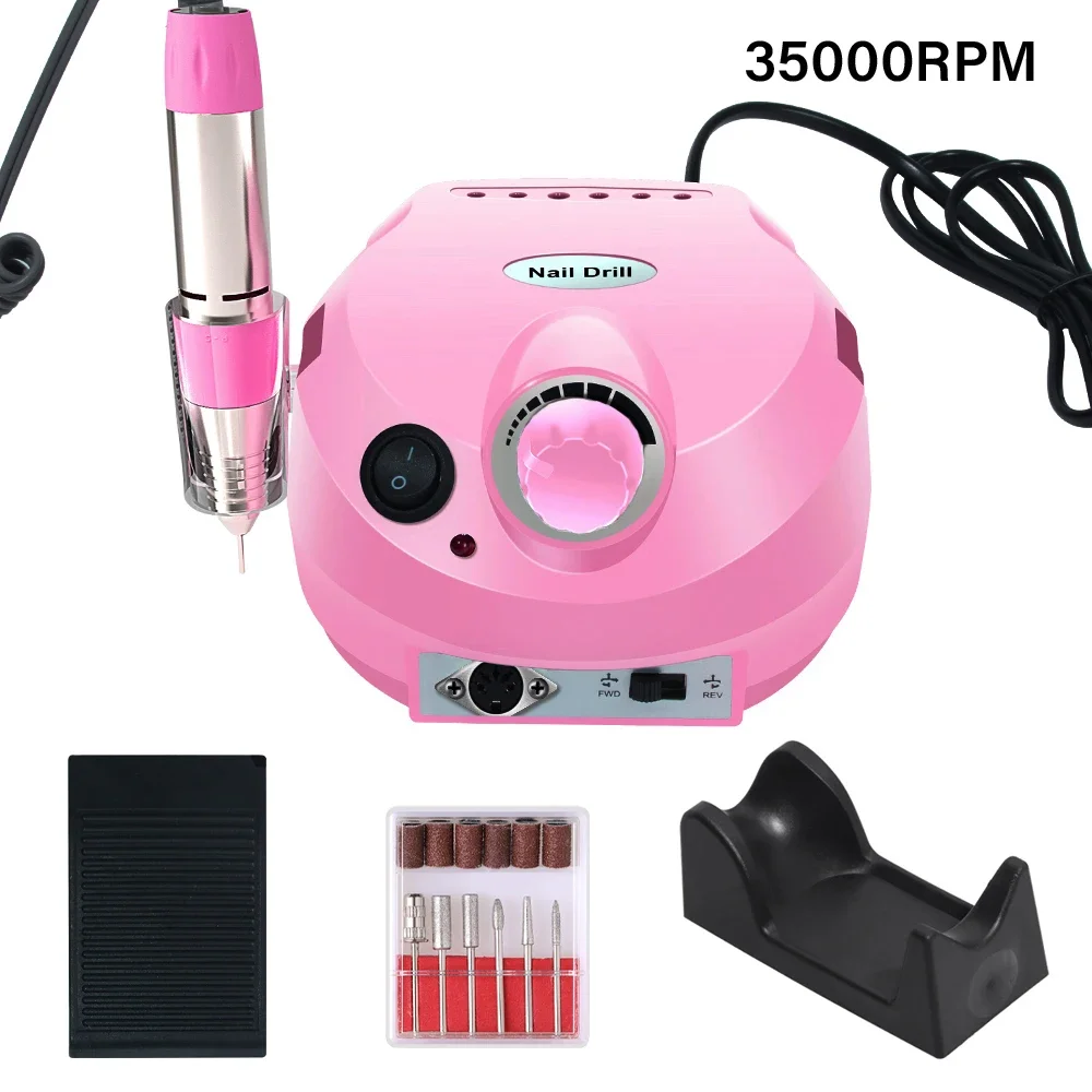 

LINMANDA Adjustable 20000RPM Electric Nail Drill Machine Sanding Cutter Pedicure Manicure Drill Set Nail Polishing Equipment