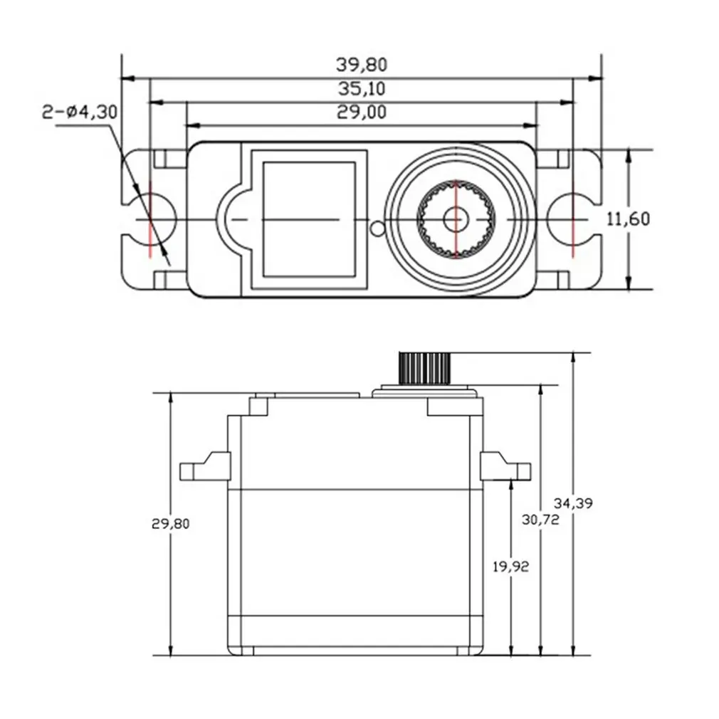 Corona DS238HV DS-238HV Medium-sized metal digital high-voltage high-torque steering gear 4.6kg / 0.13 Sec / 22g