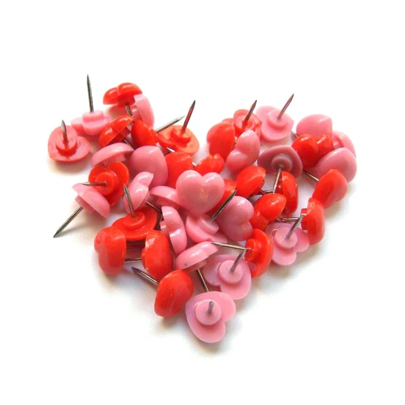 50 шт., булавки в форме сердца для рисования, фотографий