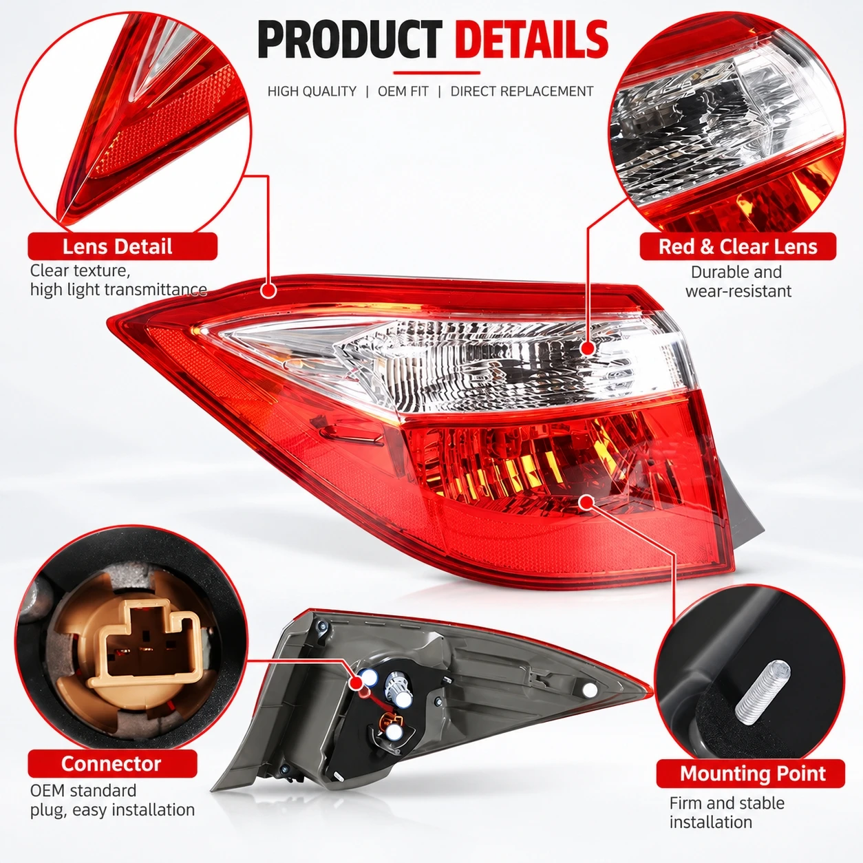 81560-02750 For Toyota Corolla 2014-2016 US Version Outer Rear Tail Light Brake Turn Signal Replacement Parts car accessories