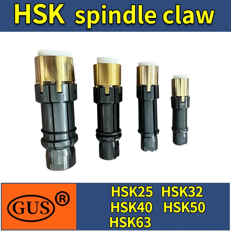 Imagem -02 - Gus Spindle Gripper Claw Clamp Petal Pull Tool Suporte de Cinco Eixos Máquina-ferramenta Cnc Machine Center Hsk32 Hsk40 Hsk50 Hsk63