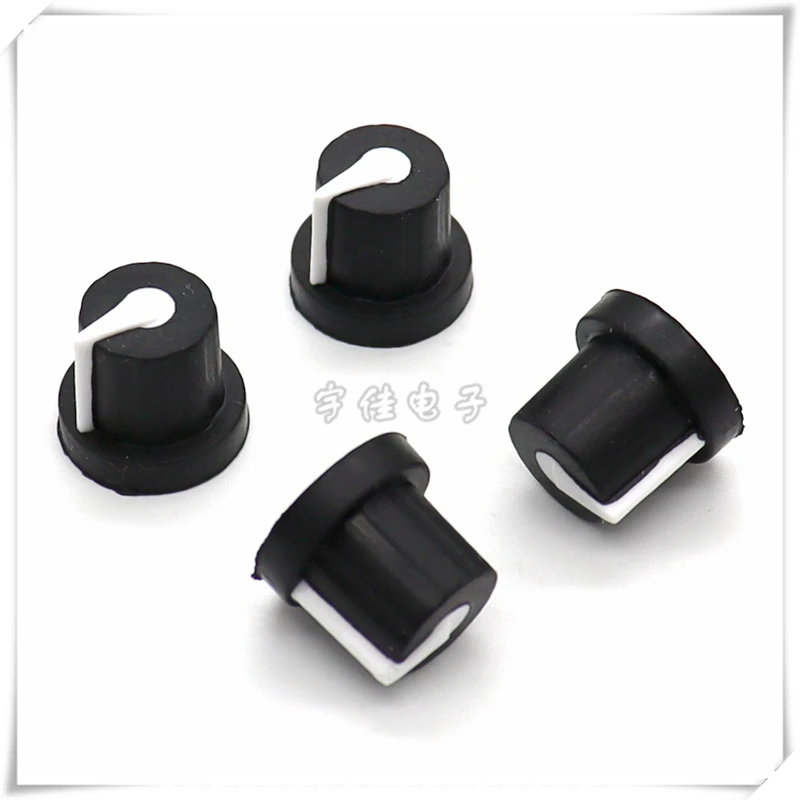 10PCS Potentiometer Knob cap, Rubber Flower Shaft Knob cap, 2 Color Soft Knob cap, Coding Switch Adjustment Cap