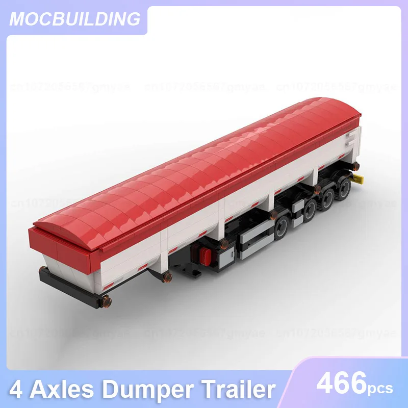 Lowbed Heavy Haulage Trailer Mammoet Model MOC Building Blocks DIY Assemble Bricks Transportation Educational Toys Gifts 513PCS