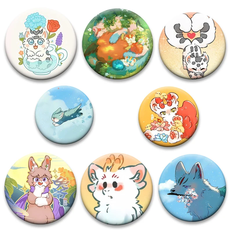 

Anime Fabulous Beasts Brooches Pins Fashion Jewelry Accessories Cute Cartoon Animals Badge for Clothes Backpack Decoration Gifts