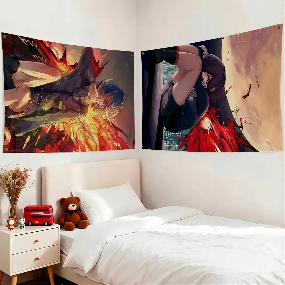 T-Tokyo Ghoul Kirishima Touka Flags Wall Hanging Tapestry Outdoor Garage Room Decorative flag Background Blanket