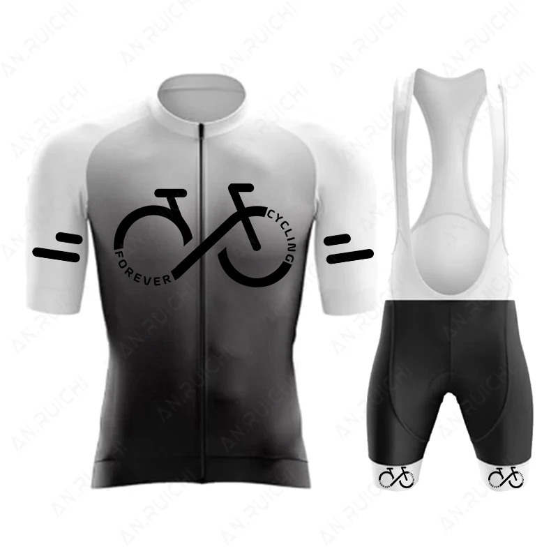 Cycling Jersey Set 2023 Summer Ropa Ciclismo Men\'s Bicycle Cycling Clothing Gradient Color Mountain Bike Jersey Sportswear Suit