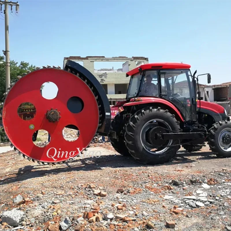 PTO Driven Disc Trencher for Tractor Heavy Duty Ditch Digging Road Edge Cable Irrigation Pipeline Farm Grooving Equipment