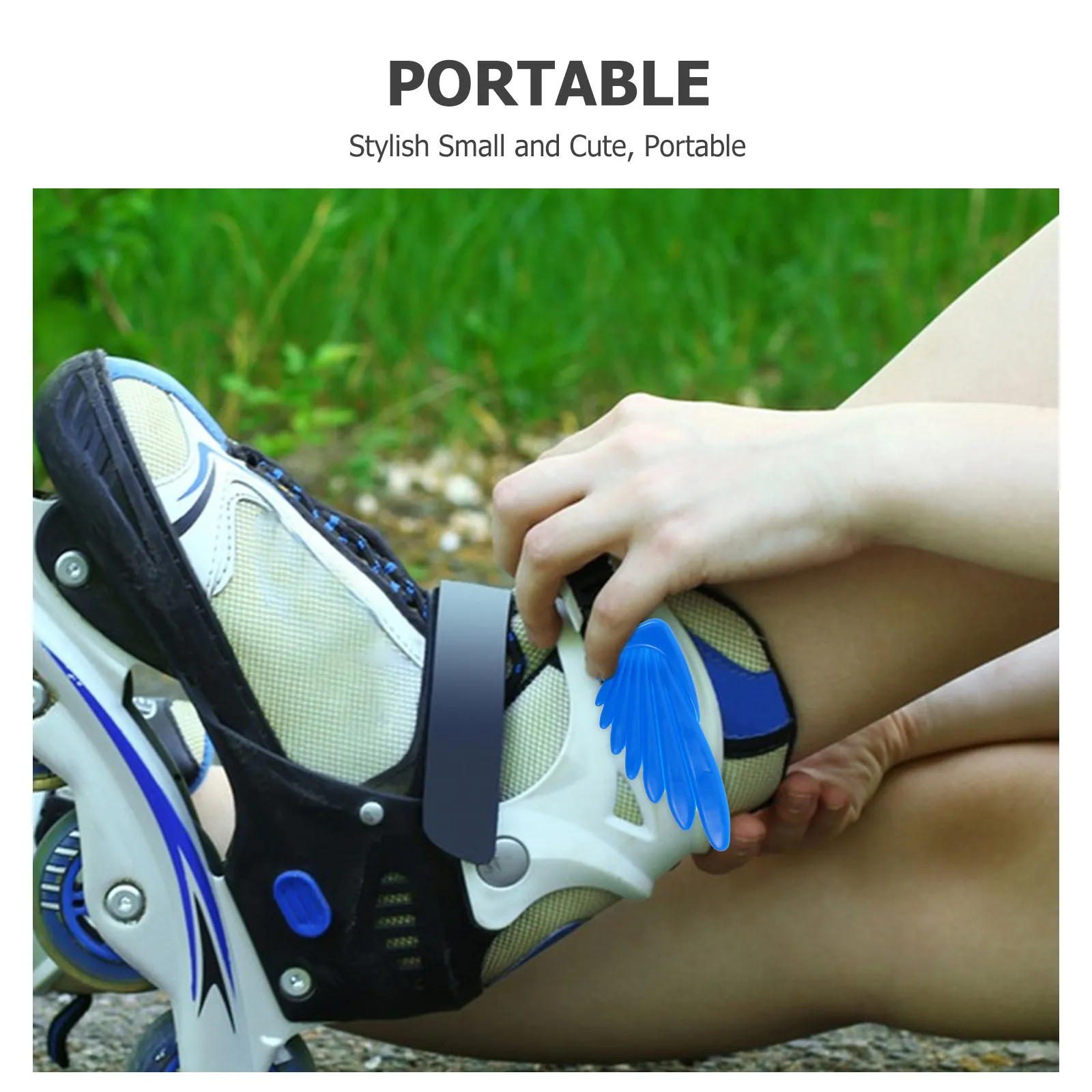 Roller Skate Wings 6Pcs Colorful Shoe Decorations Creative DIY Accessories for Skates and Sneakers