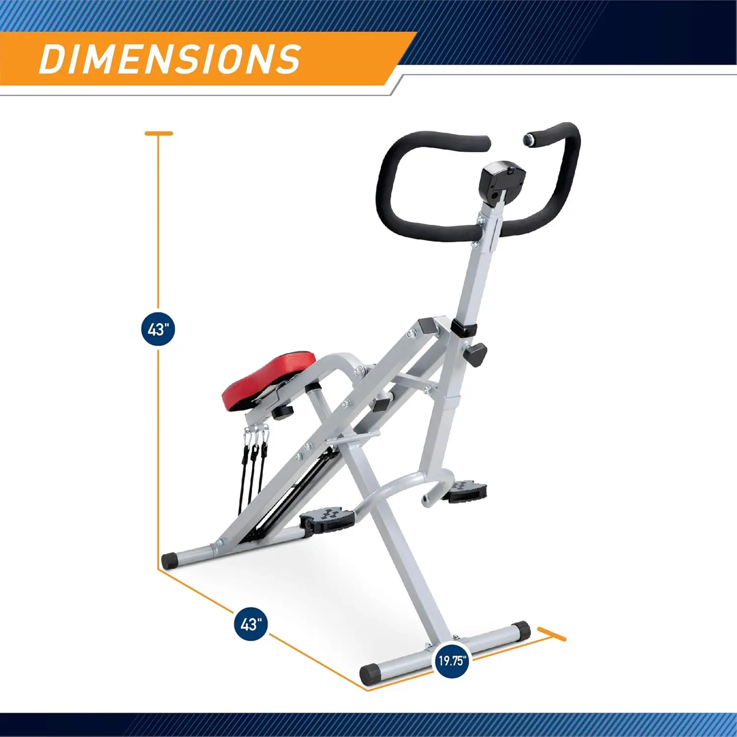 Squat Rider Machine For Glutes And Quads Workout Xj-6334, Silver & Black