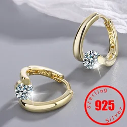 Boucles d'oreilles créoles en argent regardé 925 pour femmes, boucles d'oreilles CitroSimple, mariage, luxe, designer, bijoux, livraison gratuite