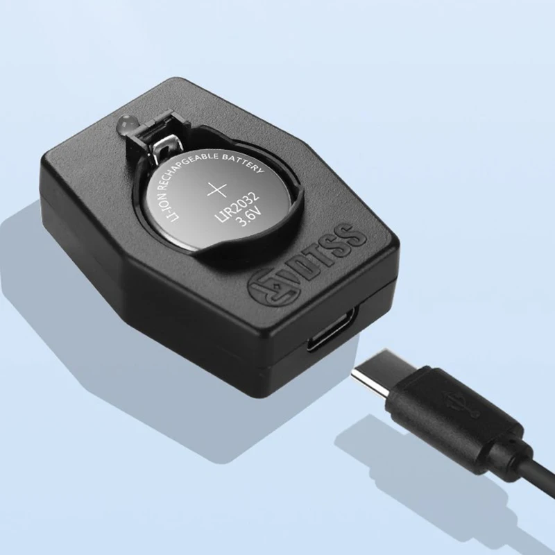 【Y】Button Battery Charger Door Open Reminder Charger Mini Button Battery TYPE-C Joint Mini Smart USB Charger