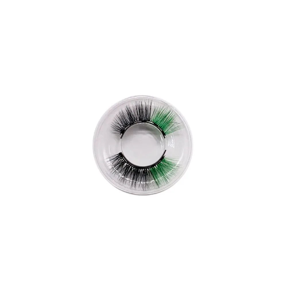 Manga Eyelash Hand-made Magnetic Eyelash Reusable Natural 5D Mink Lashes Colored Fluffy False Eye Lashes Stage