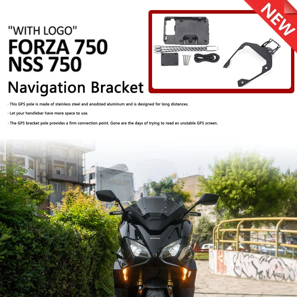 

New Navigation Stand Holder Phone Mobile Phone GPS Plate Bracket Support Holder For Honda Forza 750 Forza750 FORZA 750 NSS750