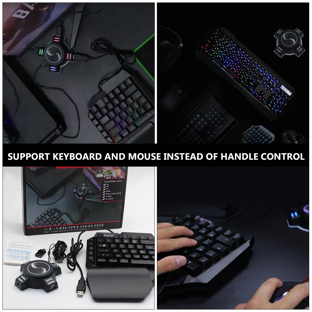 

Game Console Keyboard Mouse Converter Black High-Quality Abs Practical Adapter for Controllers
