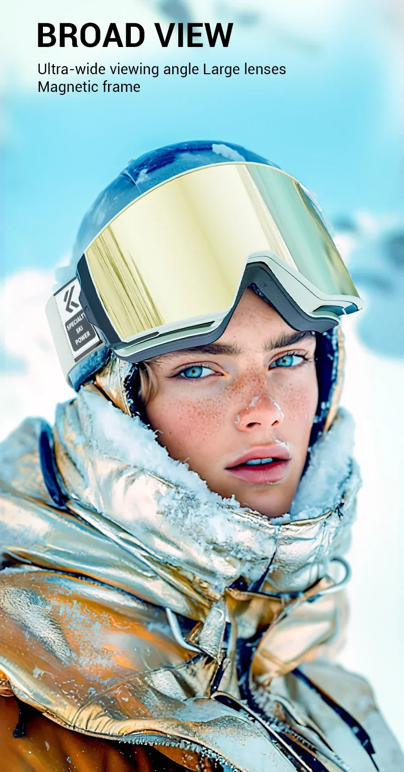 Kapvoe Schneebrille Herren Snowboarden Skimaske Photochrome Skibrille Antibeschlag UV400 Schneemobilbrille Motorrad Radfahren – Detail 11