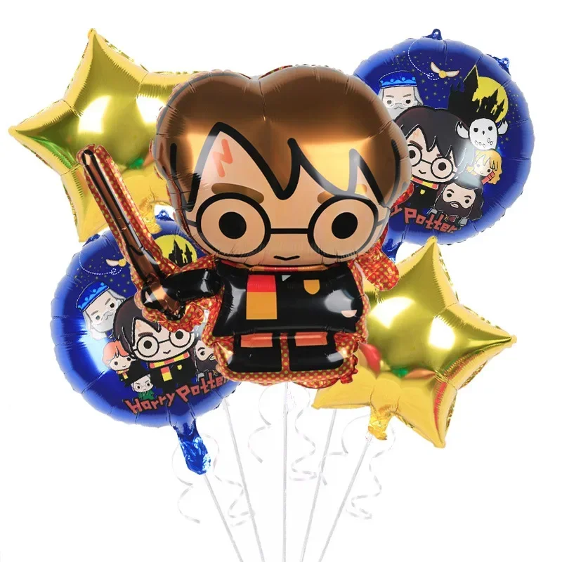 Fashion Trend Magic Academy Hogwarts Balloon Set Birthday Presents Gifts Theme Party Decoration for Children Aluminum Film Set