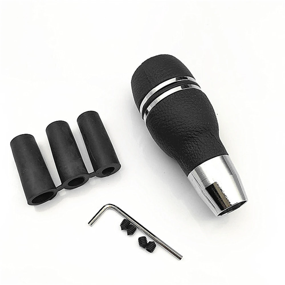 

Universal Car Leather Aluminum Knob Manual Shifter Gear Shift Knob Lever AT Fit For Honda Toyota Nissan Mitsubishi Ford