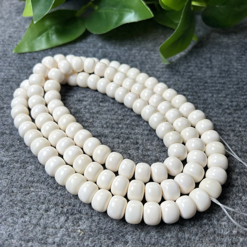 Authentic Natural Tibetan Oily Deer Bone108Buddha Beads Barrel Shaped Bead Bracelet Bracelet Ornament Beads Antlers Ox Bone Came